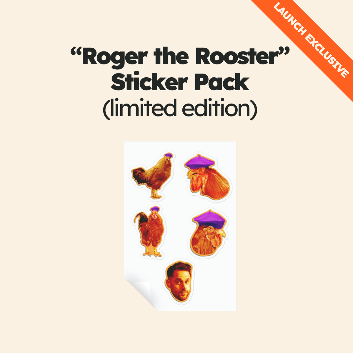 "Roger the Rooster" Sticker Pack (Limited Edition)
